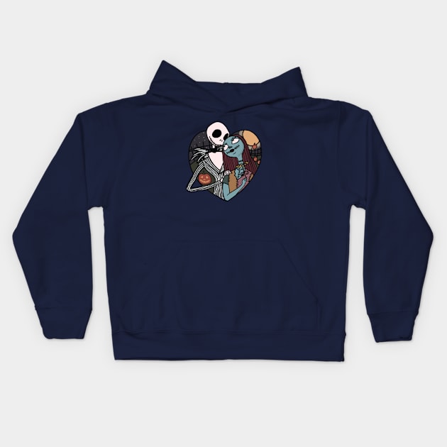 Jack and Sally Kids Hoodie by TatoCake